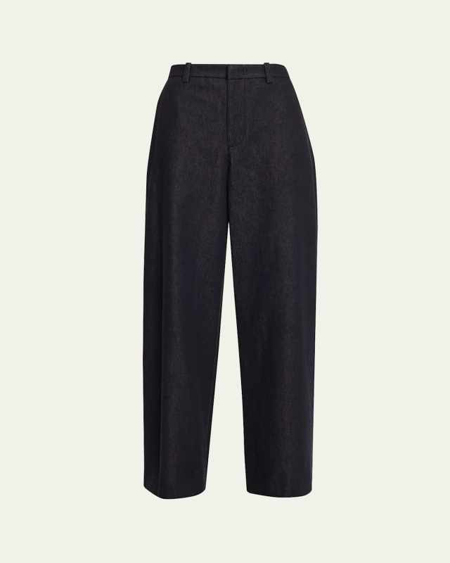 High-Rise Cotton Twill Pants